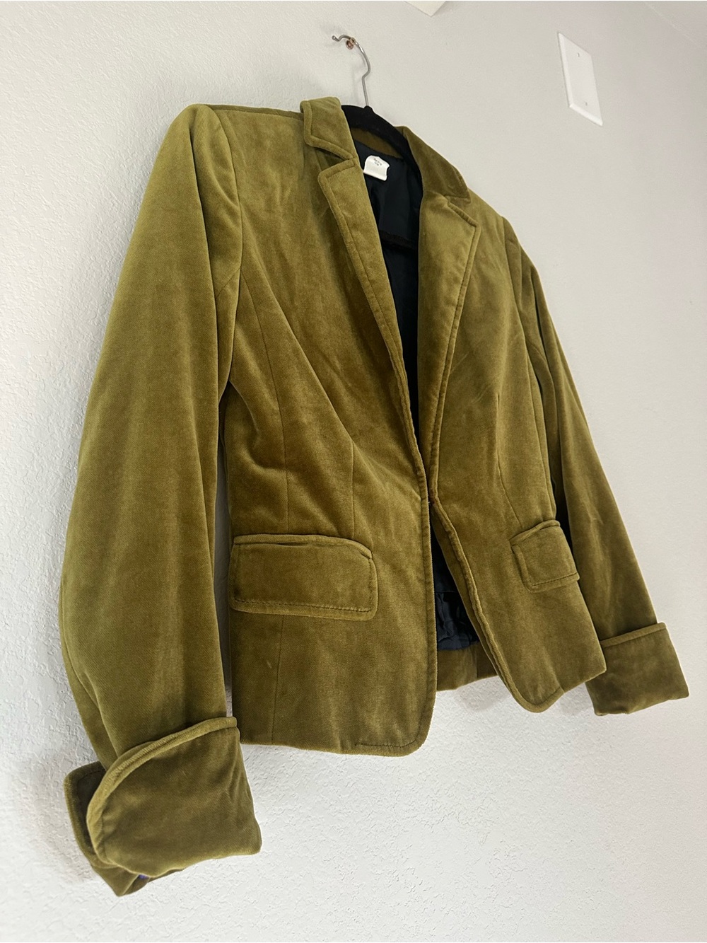 J.Crew 2008 École Velvet Blazer Jacket Tawny Olive Size 2 - Picture 2 of 9